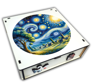 puzzle dřevěné noční obloha