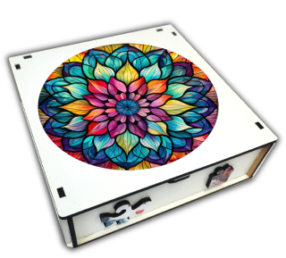 puzzle dřevěné mandala 2