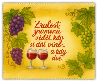 Čistící utěrka - skleničky vína
