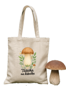 Plátěná taška s potiskem - hříbek