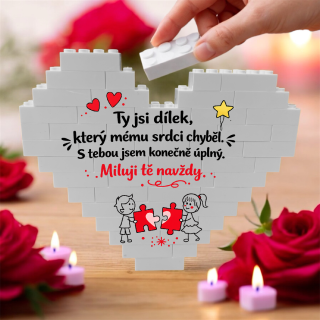 Srdce se vzkazem – Ty jsi dílek, který mému srdci chyběl…