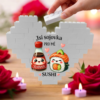 Srdce se vzkazem – Jsi sojovka pro mé sushi