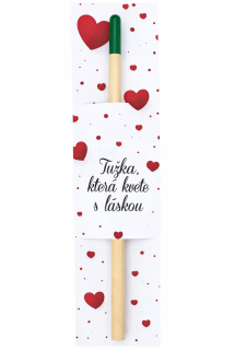 Kvetoucí tužka "Tužka, která kvete s láskou" - srdíčka