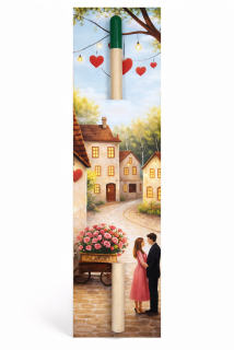 Kvetoucí tužka "Tužka, která kvete s láskou" - zamilovaný pár v uličce