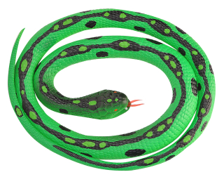 gumový Had zelený 117 cm