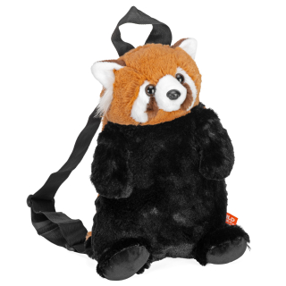 Plyš batoh panda červená 35cm 