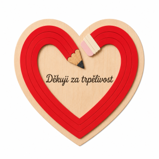 magnet srdce učitelé "Děkuji za trpělivost"