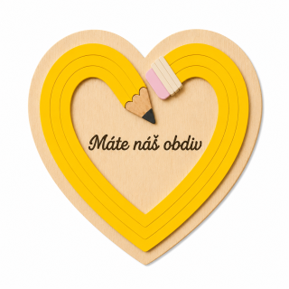 magnet srdce učitelé "Máte náš obdiv"