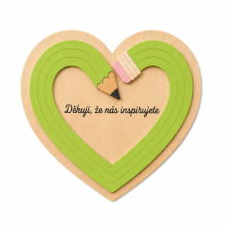 magnet srdce učitelé "Děkuji, že nás inspirujete"