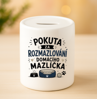 Keramická pokladnička - Pokuta za rozmazlování domácího mazlíčka