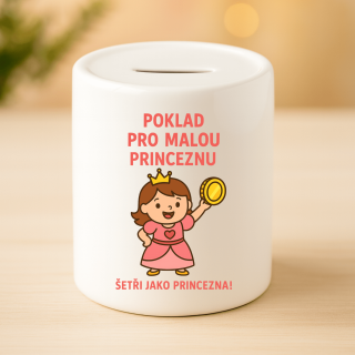 Keramická pokladnička - Poklad pro malou princeznu 