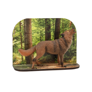 Diorama vlk vyjící