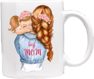hrneček pro maminku motiv Best mom holčička D
