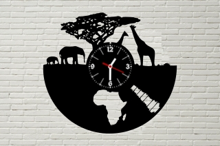 hodiny vynil Safari