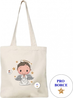 Set taška Andílek a 2 odznáčky "Pro borce"